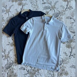 GAP Kids Short Sleeve Polo Shirt Set of Two in Navy and White • XL